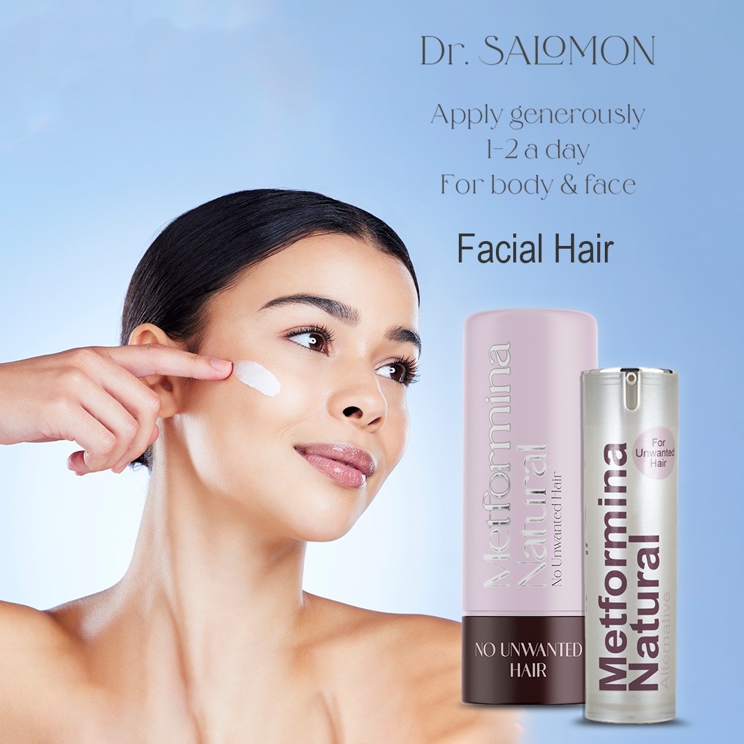 Metformina Natural - Crema Auxiliar en la Reducción de Vello Facial y Corporal (crema para 2 meses) Dr Salomon
