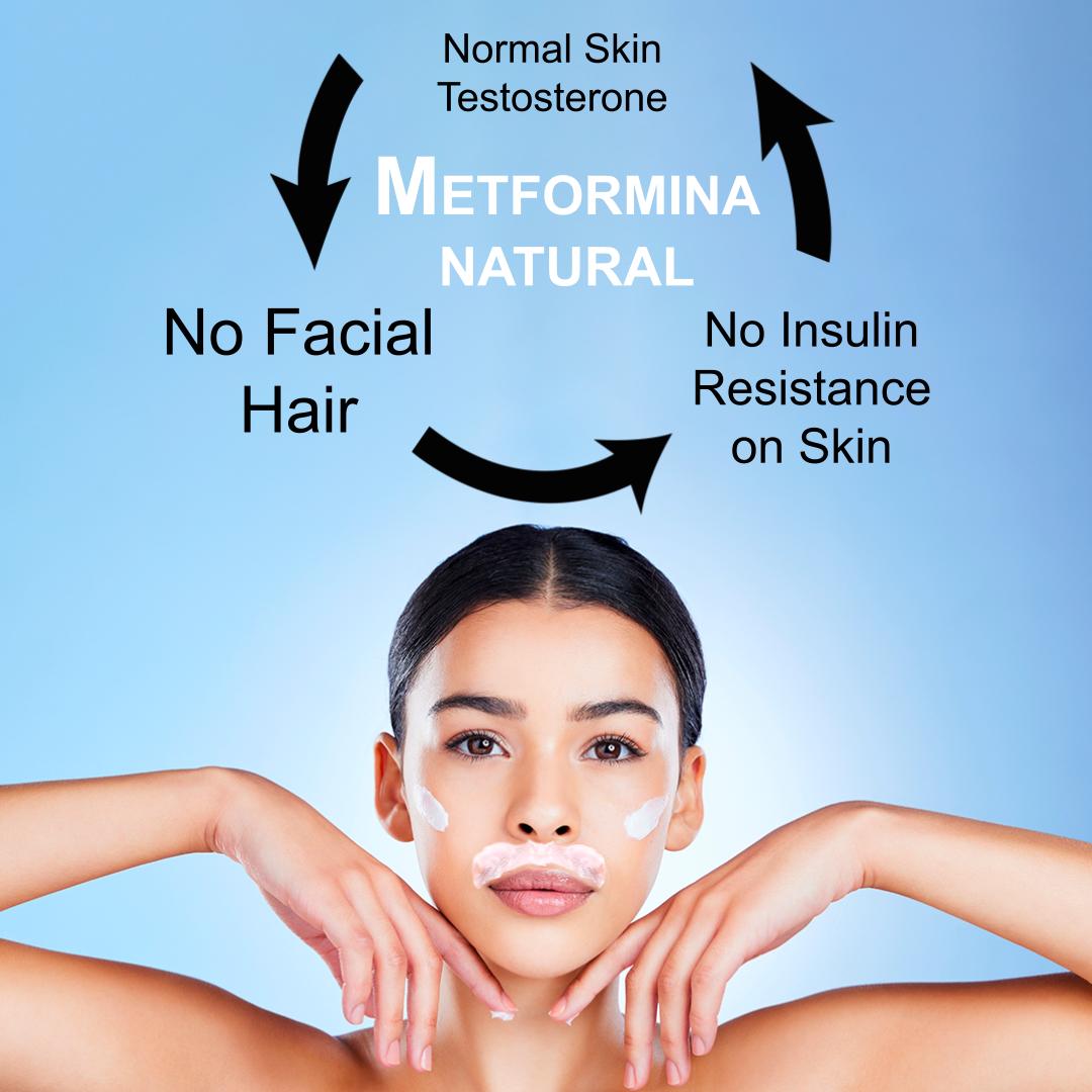 Metformina Natural - Crema Auxiliar en la Reducción de Vello Facial y Corporal (crema para 2 meses)  Dr Salomon